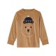 lupilu® Kleinkinder Plüschpyjama mit elastischen Bündchen (braun/navy, 122/128) - B-Ware neuwertig