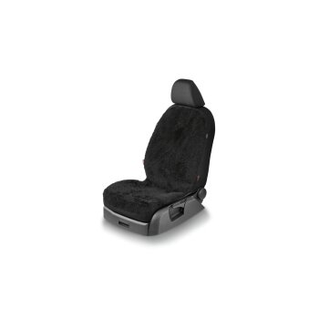 ULTIMATE SPEED® Lammfell-Autositzbezug, mit Tunnelzugsystem (Schwarz) - B-Ware sehr gut
