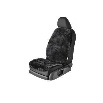ULTIMATE SPEED® Lammfell-Autositzbezug, mit Tunnelzugsystem (Schwarz) - B-Ware sehr gut