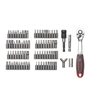 PARKSIDE® Ratschenbitsatz, 81-teilig - B-Ware Transportschaden Kosmetisch