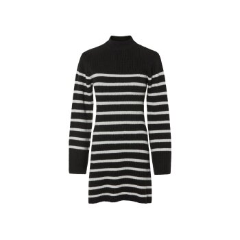 esmara® Damen Strickkleid mit Wollanteil (streifen, L (44/46)) - B-Ware neuwertig