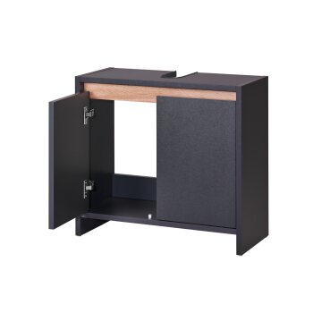 LIVARNO home Waschbeckenunterschrank »Oslo«, mit 2 Türen, anthrazit - B-Ware sehr gut