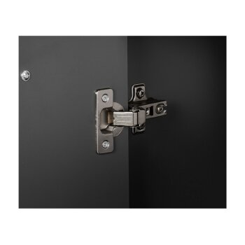 LIVARNO home Bad-Seitenschrank, mit Wellenoptik, schwarz - B-Ware sehr gut