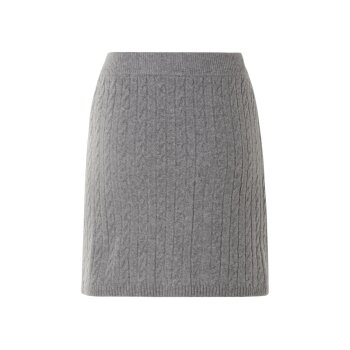 esmara® Damen Mini-Strickrock, mit Zopfmuster (grau, L(44/46)) - B-Ware neuwertig