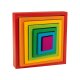 Playtive Regenbogen-Holzspielzeug, nach MONTESSORI-ART (Stapelquadrate, 7tlg) - B-Ware neuwertig