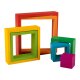Playtive Regenbogen-Holzspielzeug, nach MONTESSORI-ART (Stapelquadrate, 7tlg) - B-Ware neuwertig