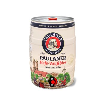 Hefe-Weißbier Naturtrüb 5 Liter Bierfass mit...