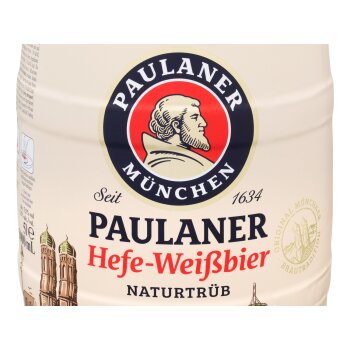Hefe-Weißbier Naturtrüb 5 Liter Bierfass mit...