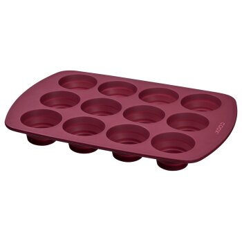 Coox Silikon-Muffinform, für 12 Muffins (rot) -...