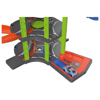 PLAYTIVE Racers Parkhaus, Flucht vor der Spinne, 15-teilig - B-Ware neuwertig