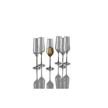 LIVARNO HOME Rotwein-/Sekt-/Trink-/Weißweingläser, 6er-Set (Sektglas) - B-Ware sehr gut