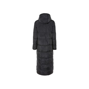 esmara® Damen Maxi-Steppmantel, seitlicher Gehschlitze mit Druckknöpfen (schwarz, S (36/38)) - B-Ware neuwertig