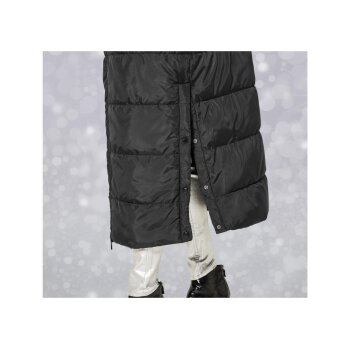 esmara® Damen Maxi-Steppmantel, seitlicher Gehschlitze mit Druckknöpfen (schwarz, S (36/38)) - B-Ware neuwertig