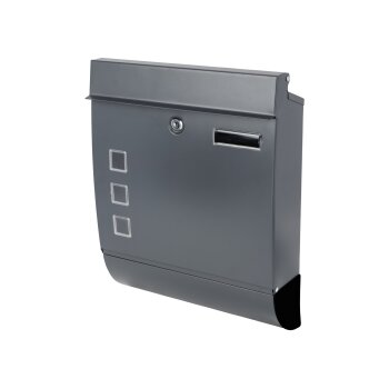 LIVARNO home Briefkasten, für Formate bis C4 (Grau) - B-Ware Transportschaden Kosmetisch