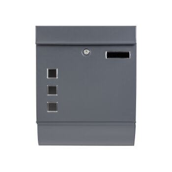LIVARNO home Briefkasten, für Formate bis C4 (Grau) - B-Ware Transportschaden Kosmetisch