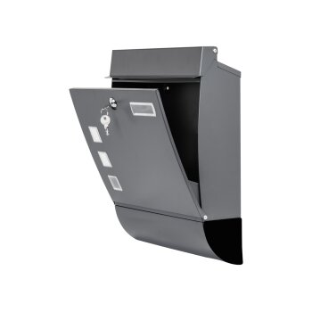 LIVARNO home Briefkasten, für Formate bis C4 (Grau) - B-Ware Transportschaden Kosmetisch