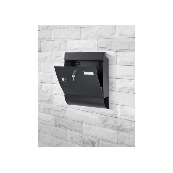 LIVARNO home Briefkasten, für Formate bis C4 (Grau) - B-Ware Transportschaden Kosmetisch