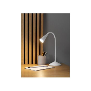 LIVARNO home LED-Tischleuchte, mit flexiblem Metallhals (weiß) - B-Ware neuwertig