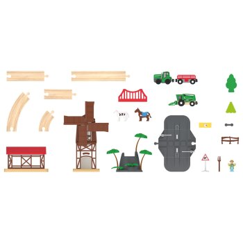 Playtive Eisenbahn-Set Feuerwehr \ Eisenbahn-Set Bauernhof (Bauernhof) - B-Ware gut