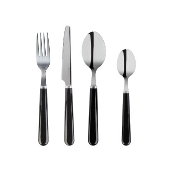 LIVARNO HOME Besteck-Set mit Kunststoffgriff, 24-teilig (Schwarz) - B-Ware sehr gut