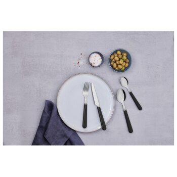 LIVARNO HOME Besteck-Set mit Kunststoffgriff, 24-teilig (Schwarz) - B-Ware sehr gut