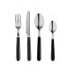 LIVARNO HOME Besteck-Set mit Kunststoffgriff, 24-teilig (Schwarz) - B-Ware sehr gut