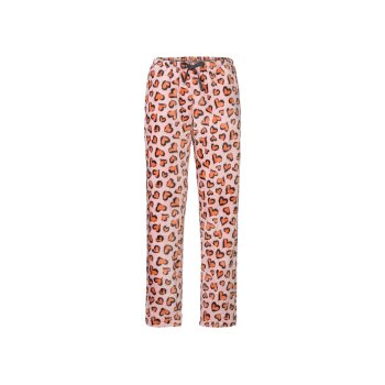 esmara® Damen-Pyjama, mit Aufschrift (T-Shirt + Hose + Bademantel), L, rosa/grau - B-Ware neuwertig