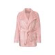 esmara® Damen-Pyjama, mit Aufschrift (T-Shirt + Hose + Bademantel), L, rosa/grau - B-Ware neuwertig
