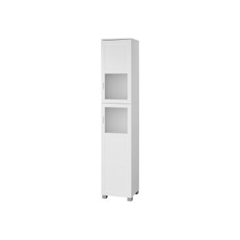 LIVARNO HOME Bad-Hochschrank »Basel«, mit 2 Glasrahmentüren - B-Ware Transportschaden M