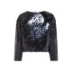 esmara® Damen Pailletten-Shirt, mit Fütterung (navy, M(40/42)) - B-Ware neuwertig