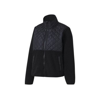 CRIVIT Damen Fleecejacke aus Lammfellimitat (schwarz, M(40/42)) - B-Ware neuwertig