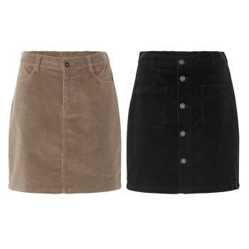 Damen Cord-Minirock, mit teilelastischem Gummizugbund -...