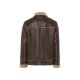 LIVERGY® Herren Bikerjacke, mit warmem Lammfellimitat (braun, XL(56/58)) - B-Ware neuwertig