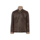 LIVERGY® Herren Bikerjacke, mit warmem Lammfellimitat (braun, XL(56/58)) - B-Ware neuwertig