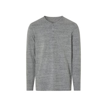 Herren Langarmshirt, mit Henley-Kragen - B-Ware