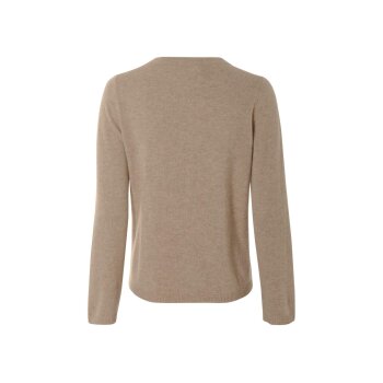 esmara® Damen Kaschmir-Pullover, mit elastischen Bündchen (beige, M (40/42)) - B-Ware neuwertig