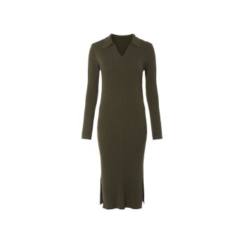 esmara® Damen Geripptes Strickkleid, mit Baumwolle (olive, S(36/38)) - B-Ware neuwertig