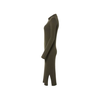 esmara® Damen Geripptes Strickkleid, mit Baumwolle (olive, S(36/38)) - B-Ware neuwertig