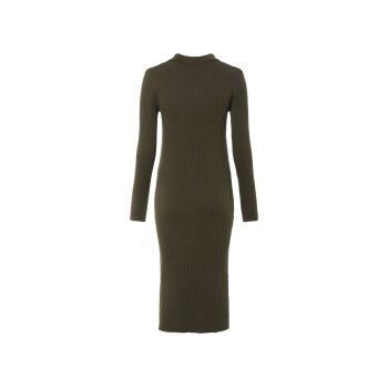 esmara® Damen Geripptes Strickkleid, mit Baumwolle (olive, S(36/38)) - B-Ware neuwertig