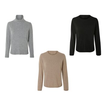 Damen Kaschmir-Pullover, mit elastischen Bündchen -...