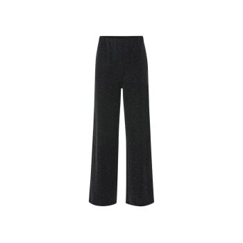 esmara® Damen Wide-Leg-Hose mit edlem Glitzereffekt (schwarz, M (40/42)) - B-Ware neuwertig