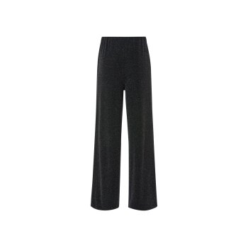 esmara® Damen Wide-Leg-Hose mit edlem Glitzereffekt (schwarz, M (40/42)) - B-Ware neuwertig