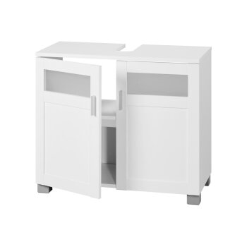 LIVARNO home Waschbeckenunterschrank »Basel«, mit Siphonausschnitt - B-Ware Transportschaden