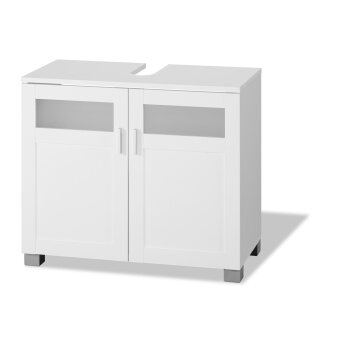 LIVARNO home Waschbeckenunterschrank »Basel«, mit Siphonausschnitt - B-Ware Transportschaden