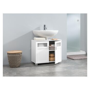 LIVARNO home Waschbeckenunterschrank »Basel«, mit Siphonausschnitt - B-Ware sehr gut