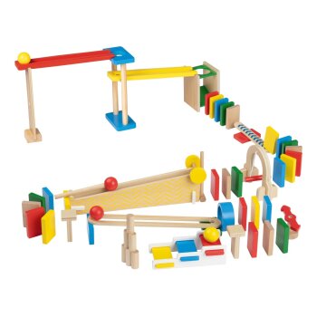 Playtive Holz-Kugelbahn, 66-teilig / 29-teilig / 6-teilig (Domino) - B-Ware neuwertig