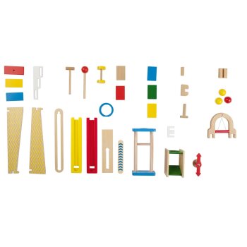 Playtive Holz-Kugelbahn, 66-teilig / 29-teilig / 6-teilig (Domino) - B-Ware neuwertig