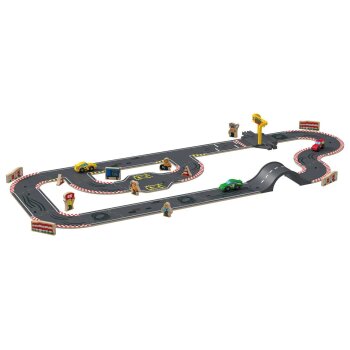 PLAYTIVE Straßen-Set »Stadt / Rennstrecke«, aus Echtholz (Rennstrecke) - B-Ware neuwertig
