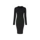 esmara® Damen Geripptes Strickkleid mit edlem Glitzereffekt (schwarz, XS (32/34)) - B-Ware neuwertig