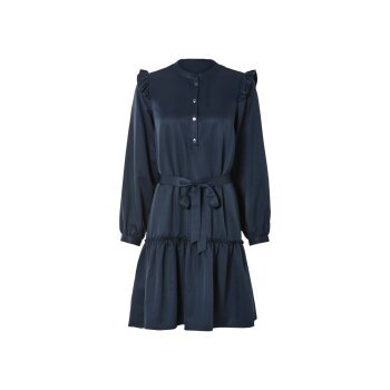 Damen Blusenkleid mit Bindegürtel in der Taille - B-Ware